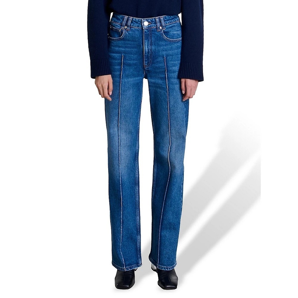 Maje Plouf Pintuck Jeans NWT